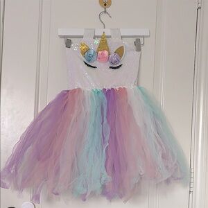 (2 for $20) Gorgeous Unicorn Rainbow halter Tutu Dress for girls